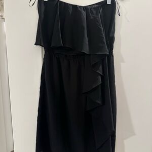 MM Couture Black Ruffled Mini Dress